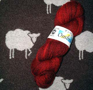yarn ombre red